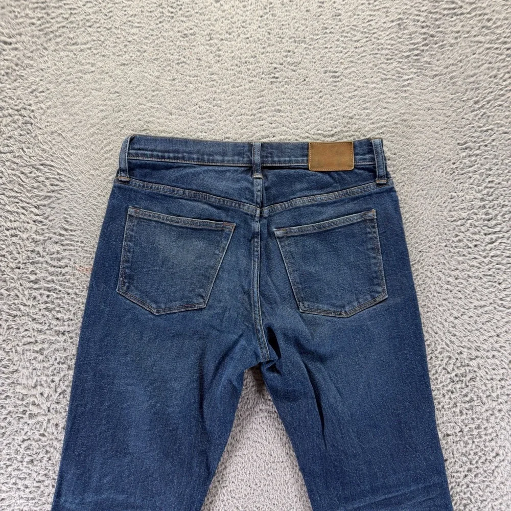 J.Crew 770 Jeans Mens 30x30 Blue Cotton Denim Straight Faded Whiskered Stretch